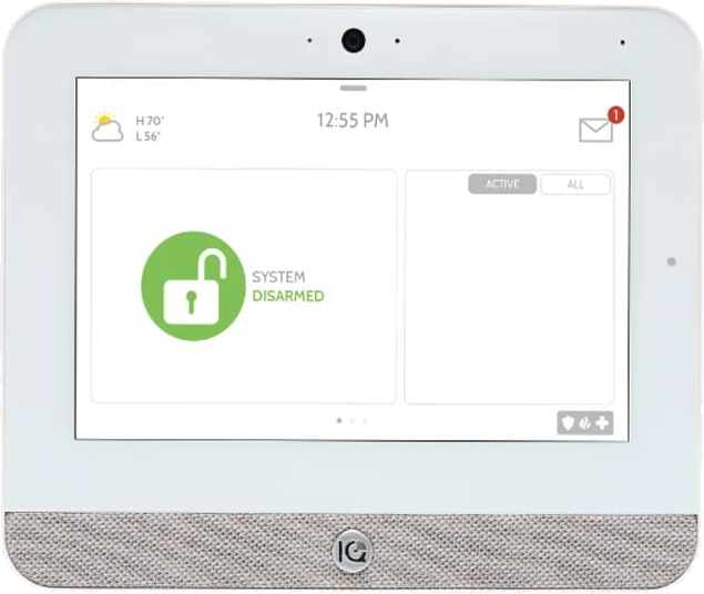 Security touchscreen panel